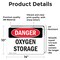 Signmission Oxygen Storage, 14 in W x Rectangle, Vinyl Decal OS-2PACK-DS-D-1014-L-1850 - alternate 3